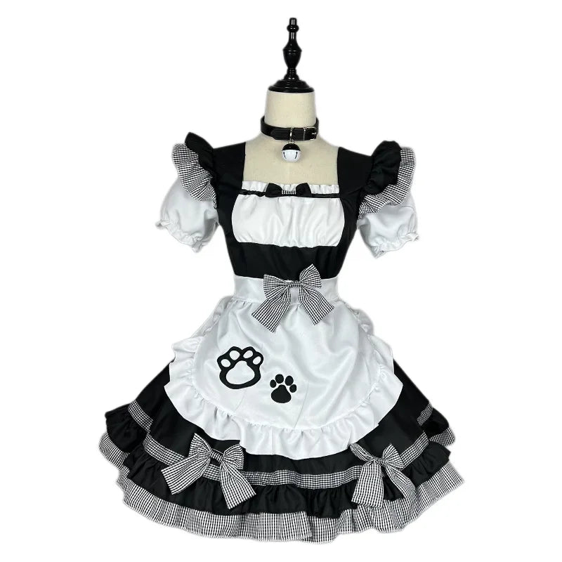 Cat Cosplay Maid Halloween Sweet Lolita Waitress Role Play School Animation Show