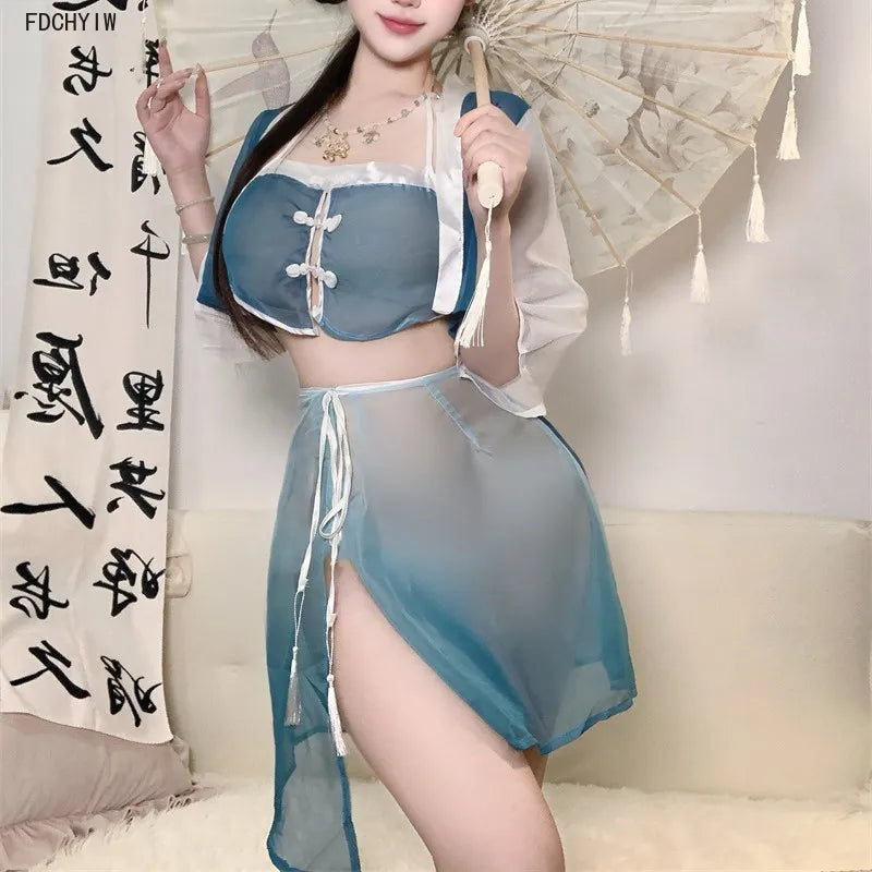 Perspective Bellyband Ancient Style Improve Hanfu Set