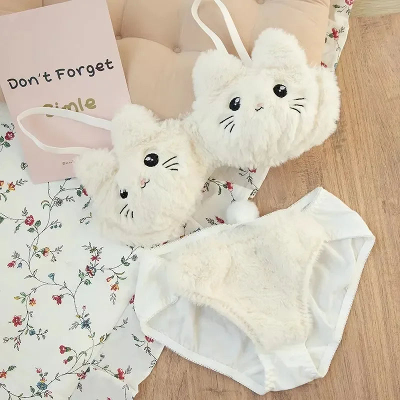 Kawaii Winter Cute Velvet Bra
