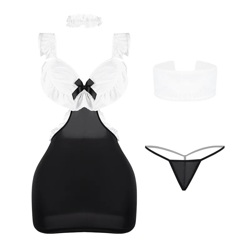 Seductive Maid Roleplay Teacher Mini Erotic Underwear Set