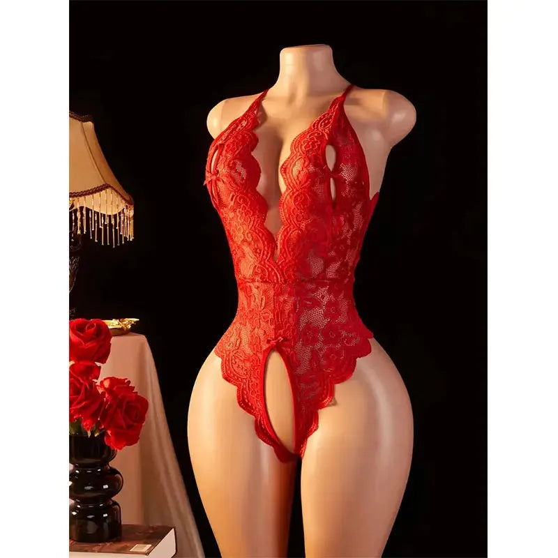 Crotchless Adult Porn Babydooll Lingeries Hot Teddies Bodysuits Transparent Tights Lingerie Underwear Costume