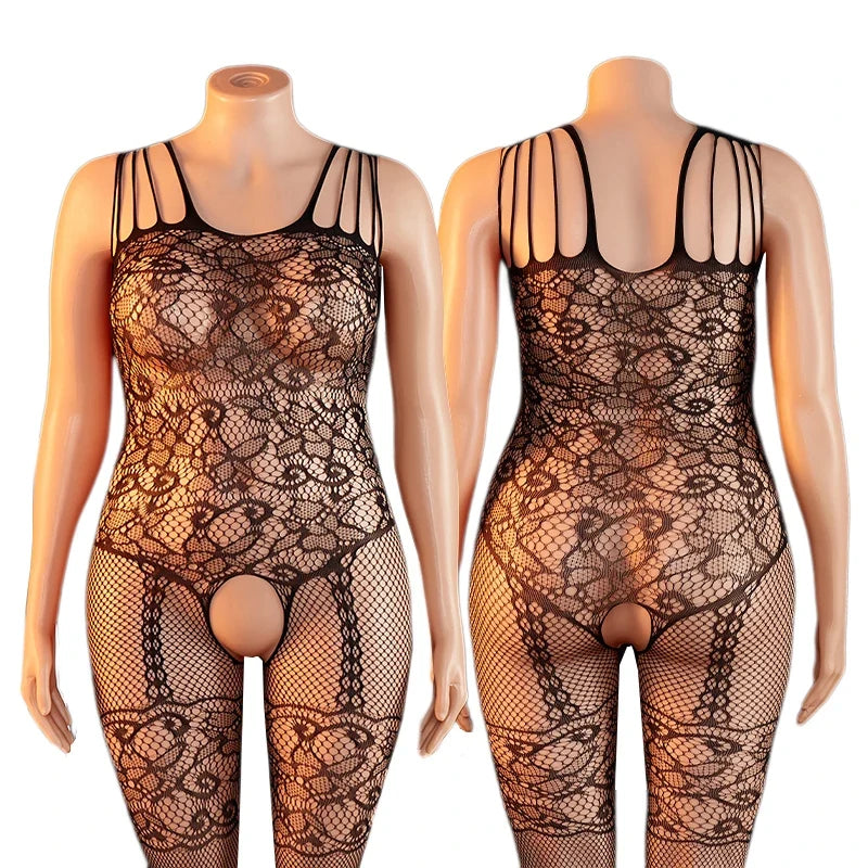 Plus Size Crotchless BodyStockings Exotic Pantyhose Backless Lingerie transparent Stockings Tights Underwear