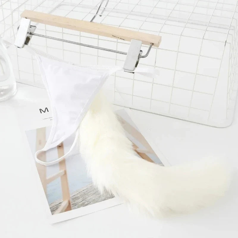 Sweet Rabbit Tail Lingerie Plush Ball Bunny Lolita Underwear Cotton Briefs Seamless Panties