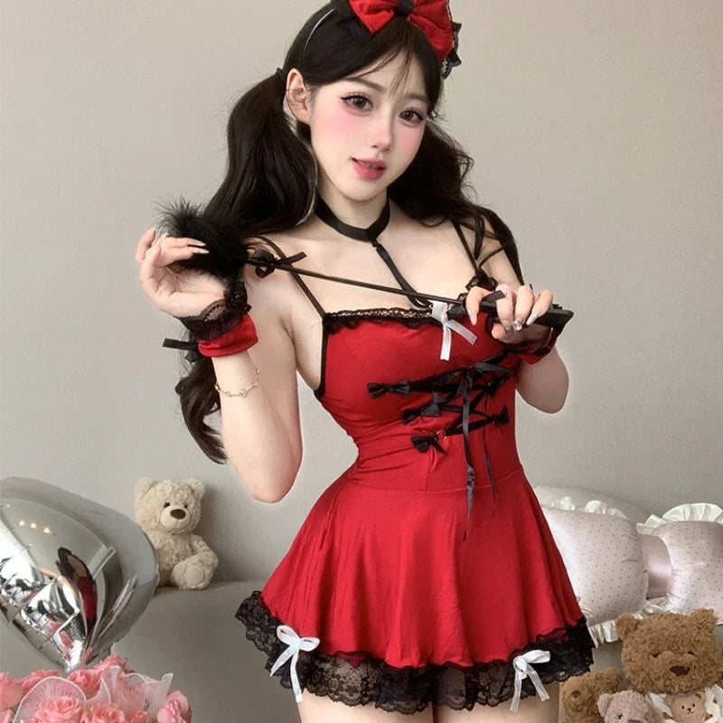 Lingerie Pure Desire Maid Cosplay Outfit Passionate Sleepwear Adult Temptation Roleplay Lace Servant Costumes