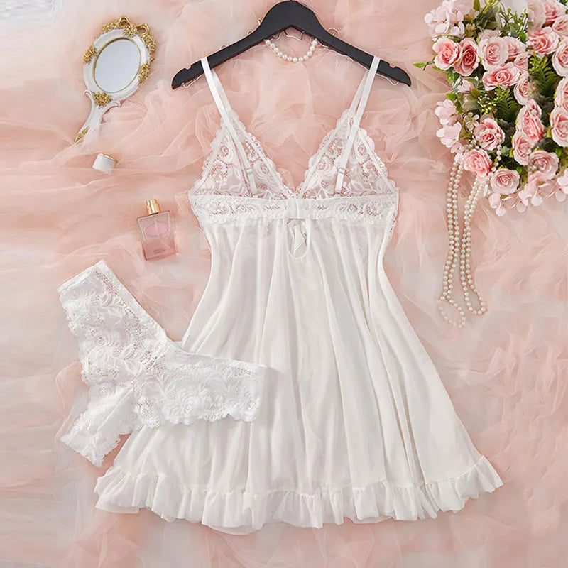Plus Size Suspender Lace Lingerie