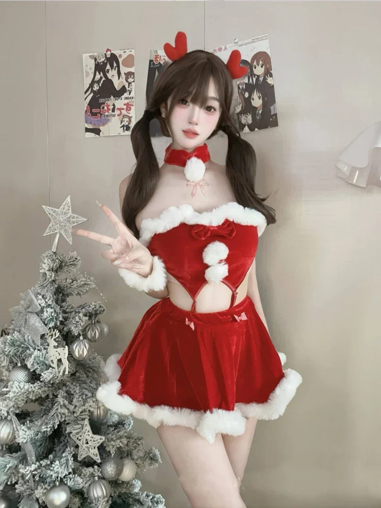 Halloween Game Costume Rabbit Role-Play PU Leather Suit Underwear Bras Domestic Stock Available