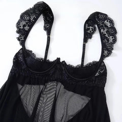 Lace Nightgown See-through Pajamas Porn Suits