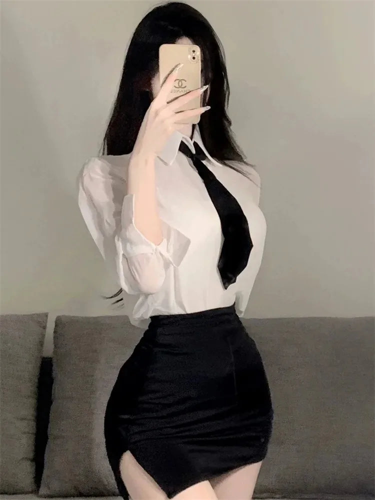 Lingerie Erotic Secretary OL School Teacher Cosplay Costume