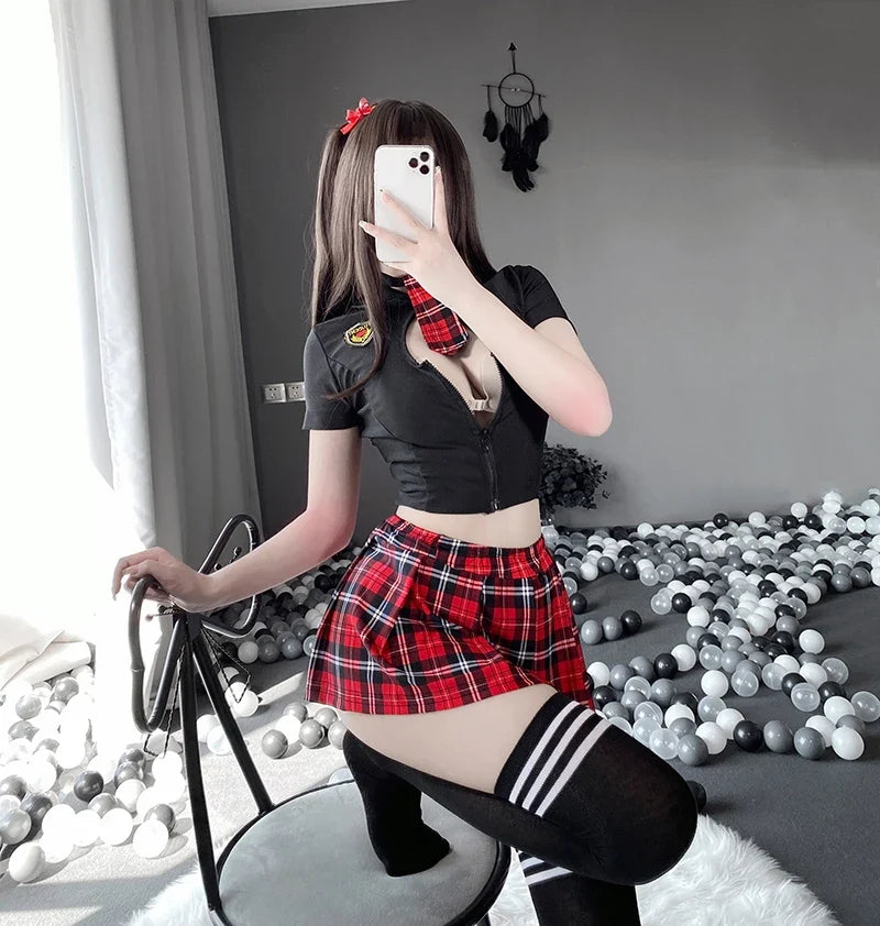 Tartan Patchwork SchoolCosplay Set