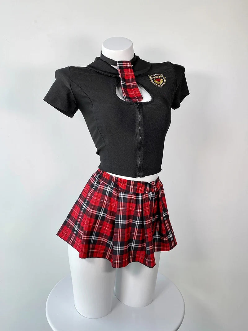 Tartan Patchwork SchoolCosplay Set
