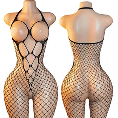Erotic Cutout Open Bra Crotchless One-piece Lingerie Set