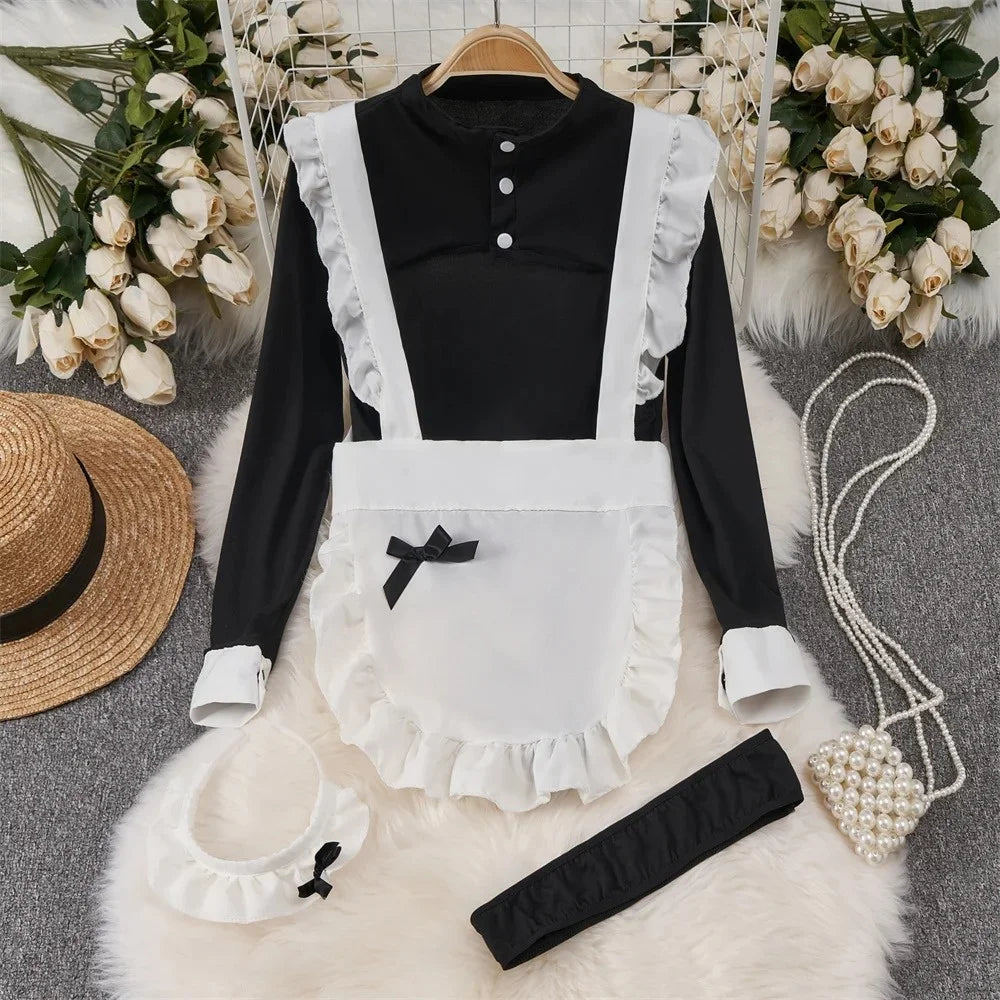 Role Student Complete Maid Cosplay School Costume Set