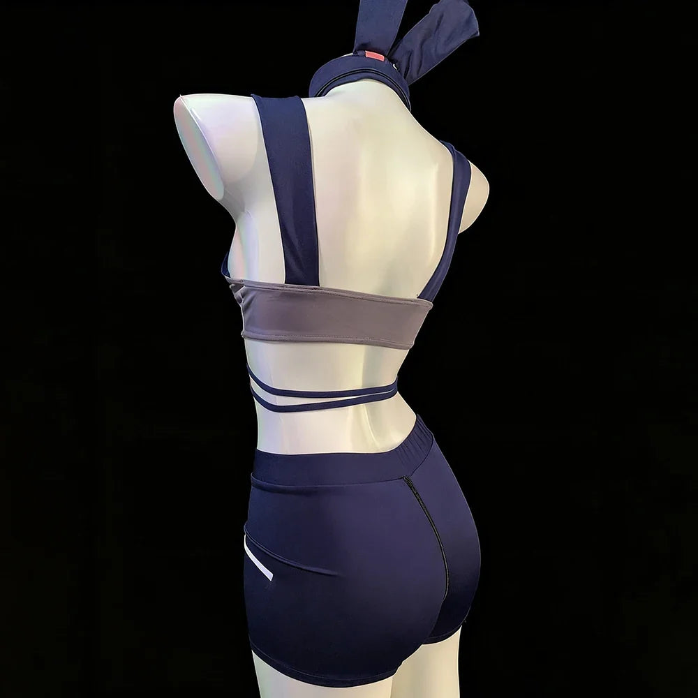 Bunny Police Officer Cosplay Costume Top Outfits Rabbit Role Play Lingerie