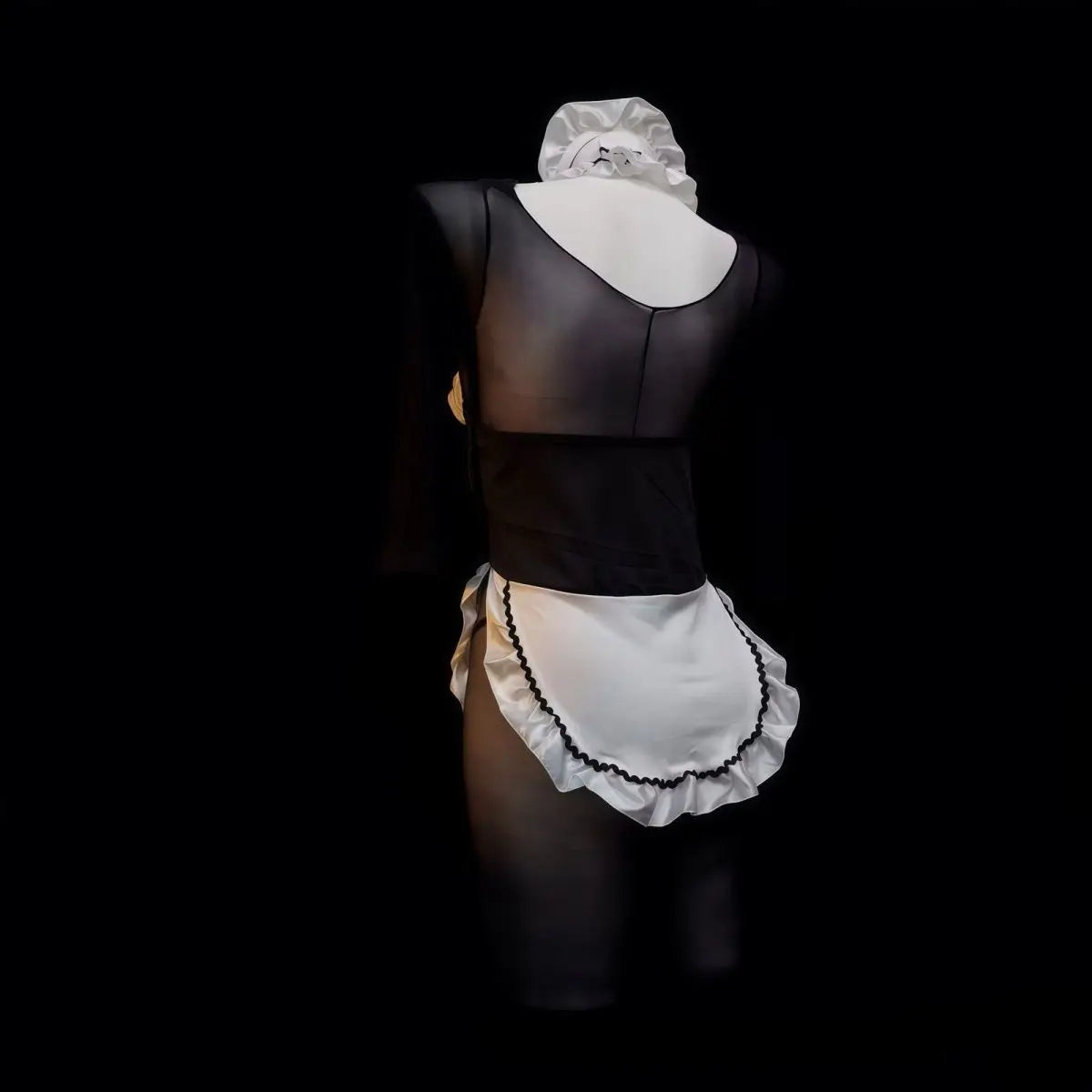Maid Cosplay Lingerie Costumes Erotic Underwear Perspective Lace Bodysuit Apron Babydoll Temptation