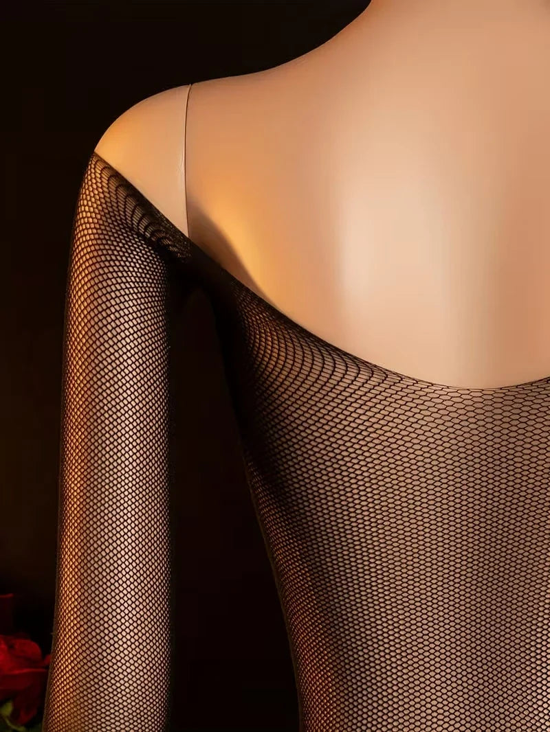 Temptation See Through Open Crotch Bodystockings Hollow Bodysuit Underwear Crotchless Porno Lingerie Erotic Costume