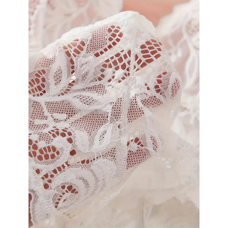 Ice Silk Thin Halter Pajamas Lace Lingerie