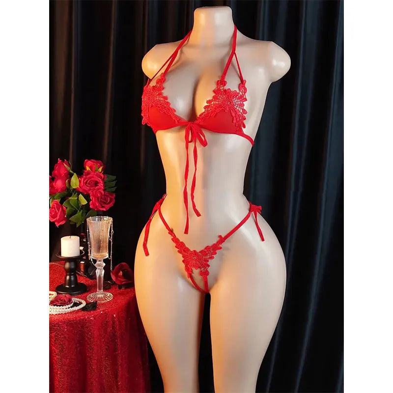 Lace Up Mini Bra