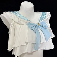 Lingerie Lolita Student Cosplay Costumes Cute Bow Top Sweet Short Skirt Role-playing SchoolSet