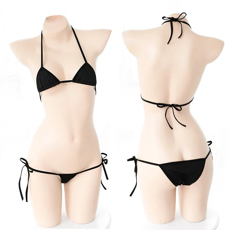 Underwear Roleplay Cat Costumes Lingerie Underpants Seductive Passion Bandage Three-point Cute Bra Panties Bikini Suit
