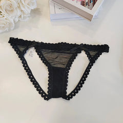 Seamless Panties Mesh Hollow Out Underwear Temptation Butt-Up Transparent Female Briefs Lingerie