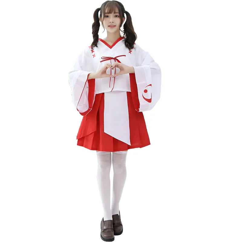 Kimono Cosplay Maid Costumes Sweet Shirt Skirt Adult Club Stage Outfit Bar Party Game Set