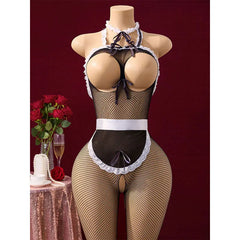 Cosplay Porno Maid Tights Sheer Lingerie