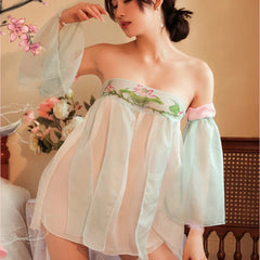 Antique Style Chiffon Hanfu Skirt Plus Size Cute Retro Traditional Fairy Costume Adult Couples Cosplay Outfit