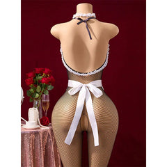 Cosplay Porno Maid Tights Sheer Lingerie