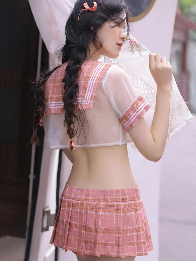 Erotic Outfit Club Stage Costumes Transparent Lingerie