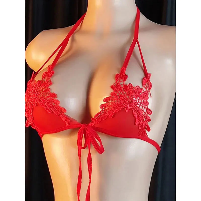 Lace Up Mini Bra
