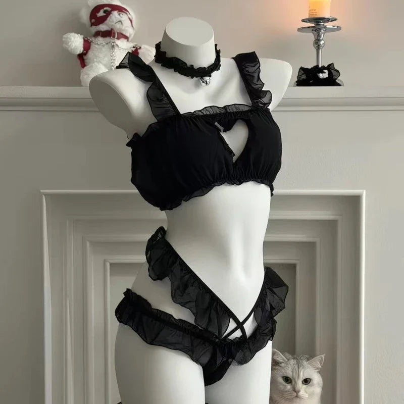 Sweet Cat Cosplay Costume Lolita Underwear Underpants Maid Outfits Kitten Role Play Halloween Kawaii Lingerie