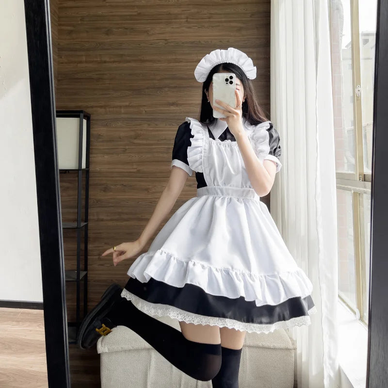 Gothic Lolita Maid Cosplay Costumes Plus Size