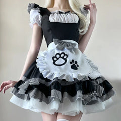 Cat Cosplay Maid Halloween Sweet Lolita Waitress Role Play School Animation Show