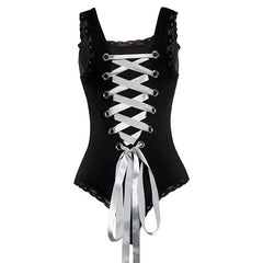 Manche Longue Ultra-thin Lace Up Bodysuit