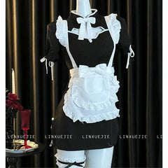 Cheongsam Halloween Maid Cosplay Costumes Sweet Lolita Cat Hollow Maid Outfit