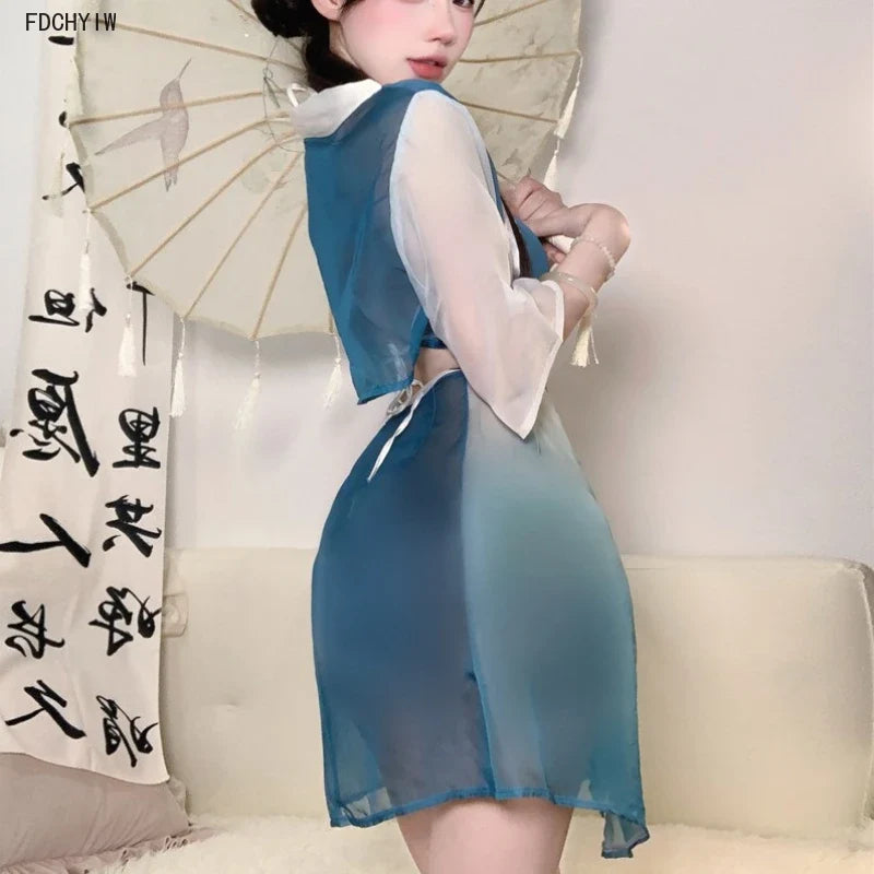 Perspective Bellyband Ancient Style Improve Hanfu Set