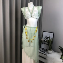 Pajamas Ancient Style Elegant Erotic Hanfu Skirt Traditional Exotic Charm Costumes Couples Flirt Set