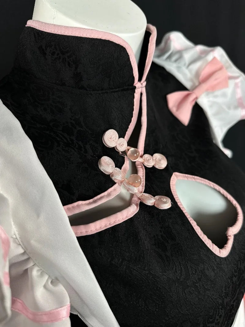 Style Maid Lolita Cosplay Costume Sweetheart Cheongsam Halloween Party Waitress Role Play Animation Show