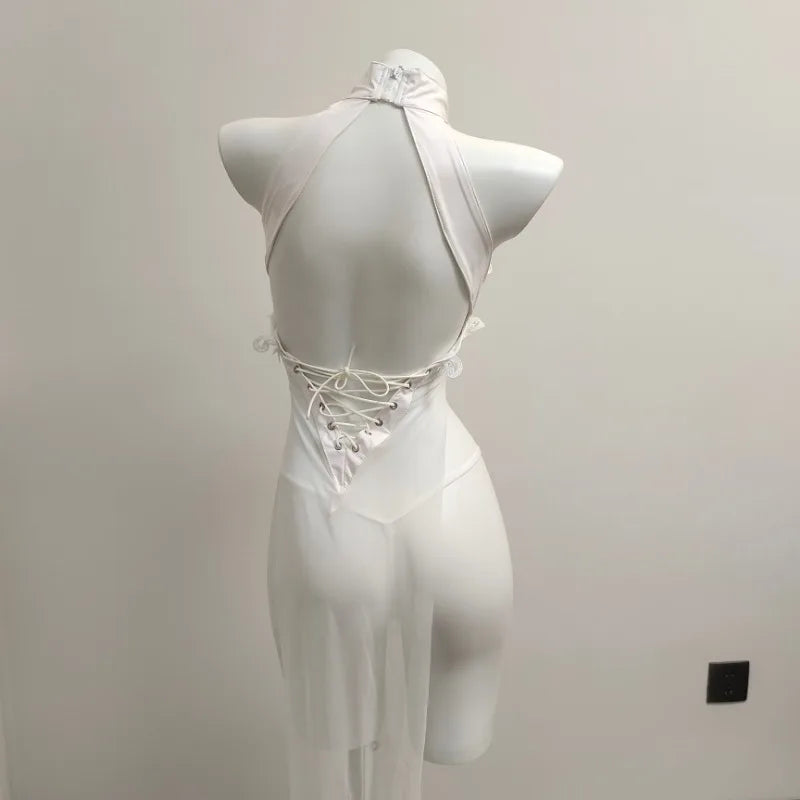 Hollow Out Cosplay Costume Erotic Halloween Lingerie