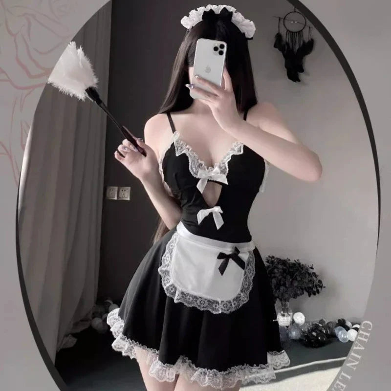 Maid Cosplay Lace Underwear Set