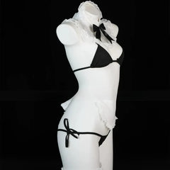 Erotic Three Point Lingerie Maid Cosplay Costumes