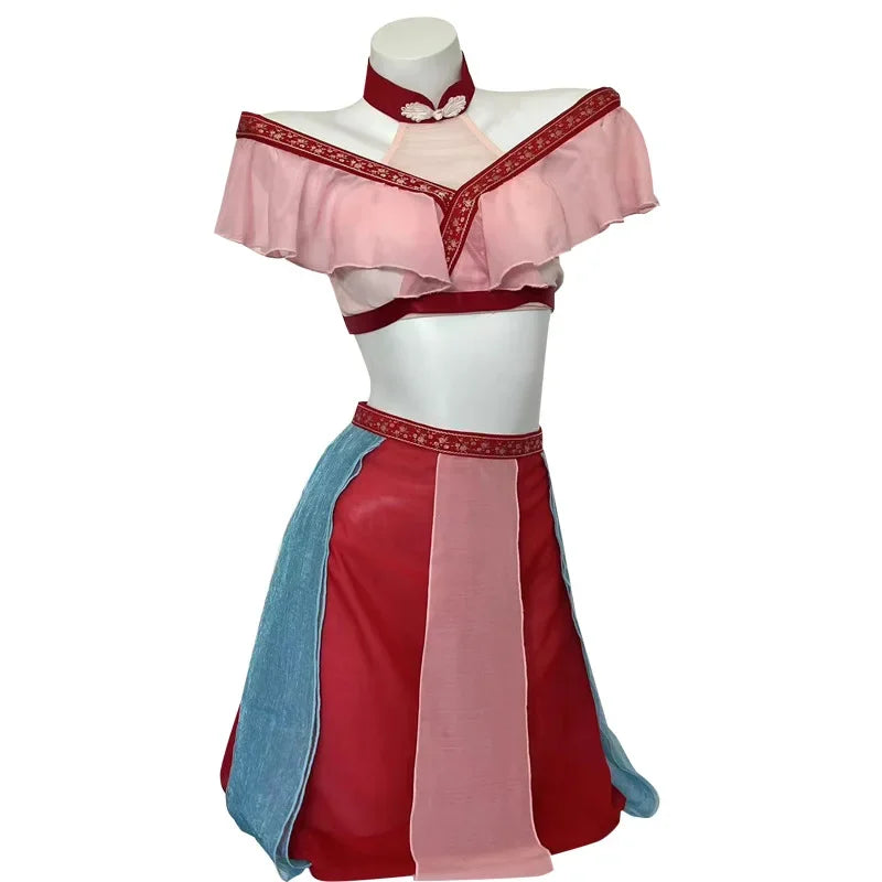 Erotic Hanfu Traditional Top Skirt Vintage Pajamas Halloween Carnival Dancer Cosplay Costumes