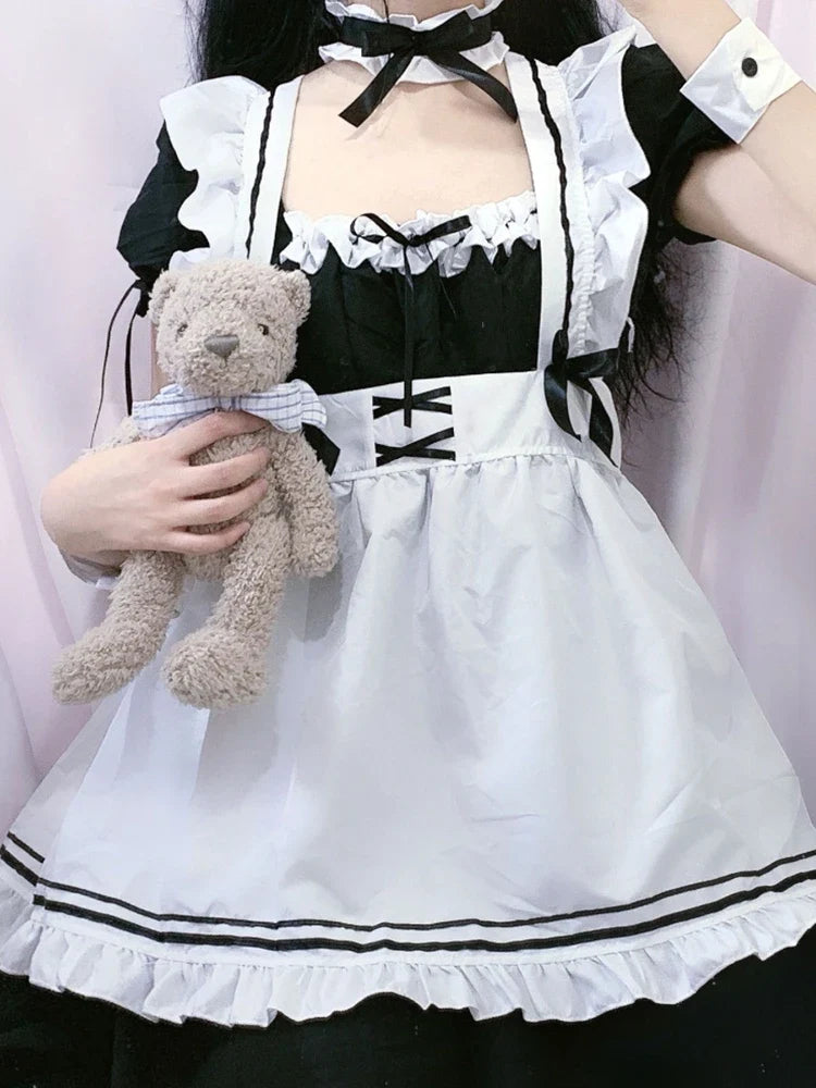 Cosplay Lingerie Costumes Servant Apron with Panties Set