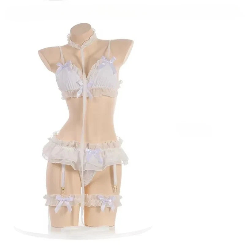 Lace Ruffle Sex Underwear Kawaii Costume Garter Maid Transparent Exotic Sleepwear