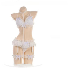 Lace Ruffle Sex Underwear Kawaii Costume Garter Maid Transparent Exotic Sleepwear