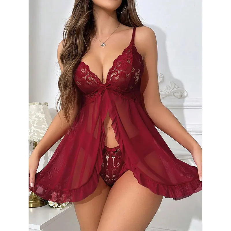 Steel Ring Push Up Delicate Pajamas Lingerie