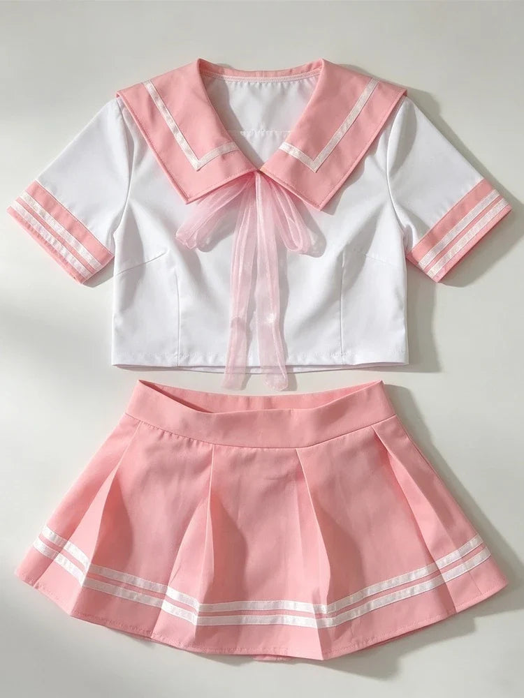 Cute One Piece Bodysuits Puff Sleeve Ruffle Hem Bow Tie Sweet Jumpsuit