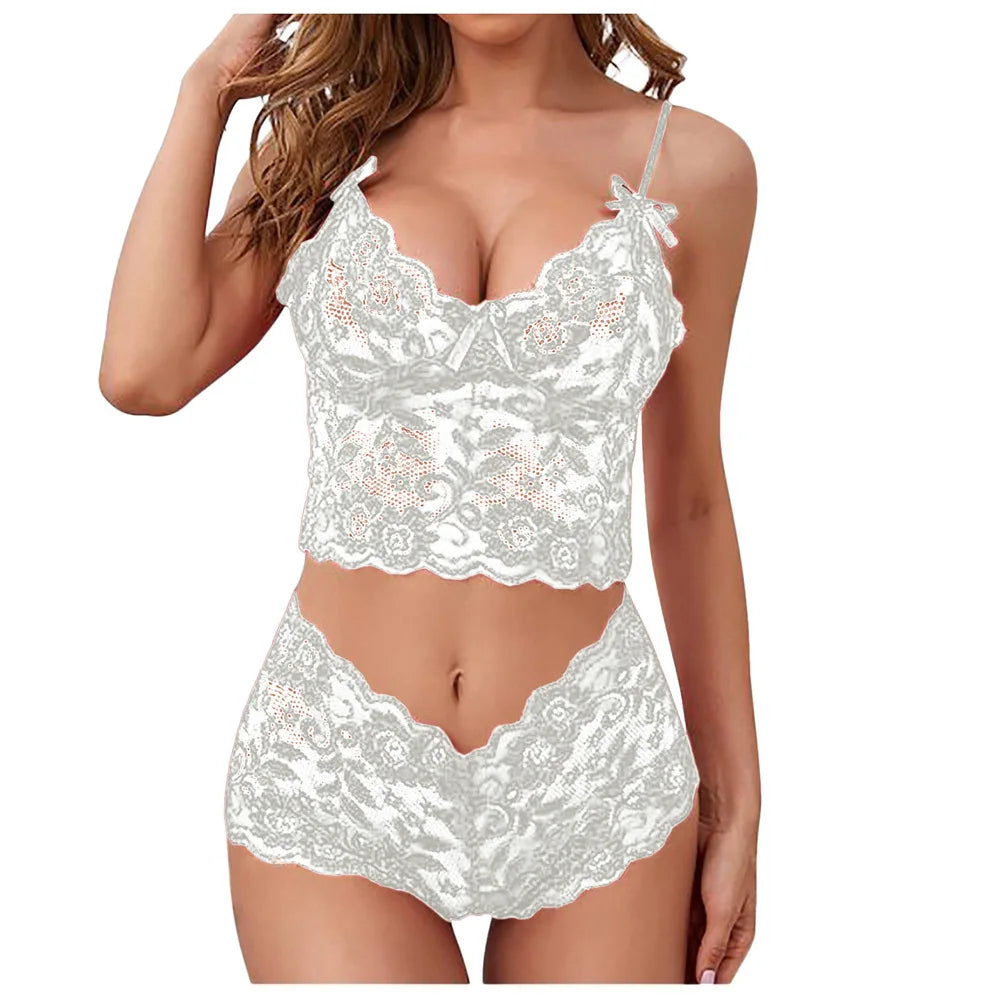 Lingerie Lace Hollow Bra Set