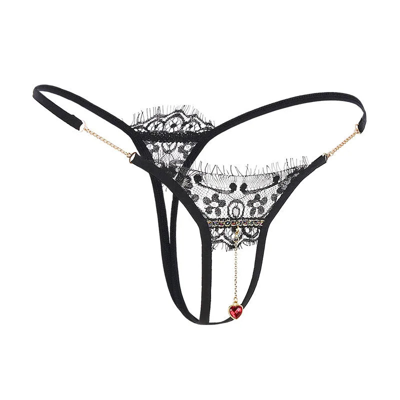 Lace Floral Panties Erotic Opens Lingerie Crotchless Embroidery Tanga Briefs Perspective Underwear Lingerie