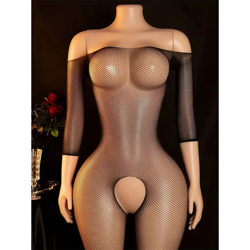 Erotic Crotchless Full Body Stockings Fishnet Adult Toys Sheer Open Crotch Lingerie BodyStockings Desire Underwear Tights